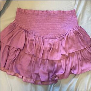 Mustard Seed Lavender Ruffled Mini Skirt